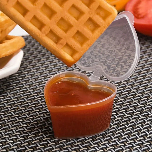Contenitori Monouso Per Salsa A Forma Di Cuore Da 45 Ml Confezione 10, 20 O 40 Pezzi
