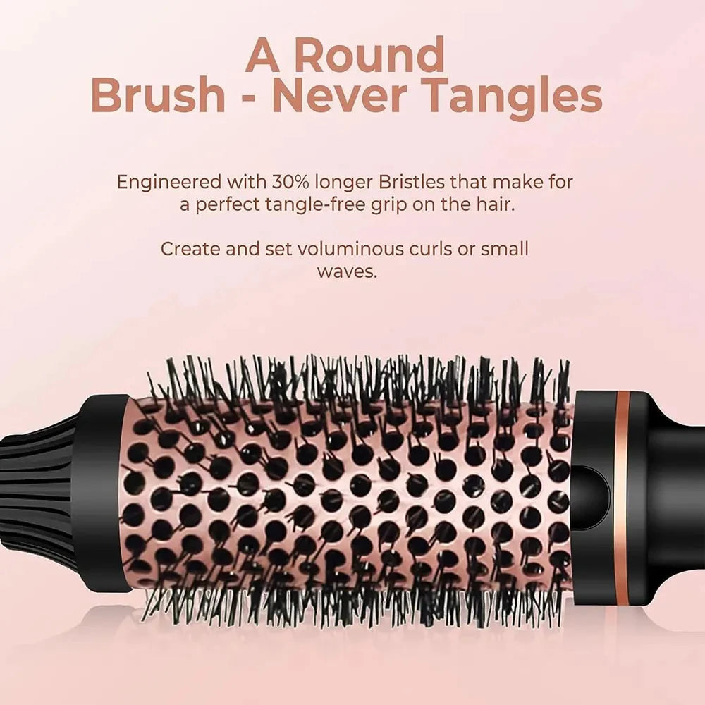 Piastra per capelli ionica 3 in 1 Ferro arricciacapelli professionale Spazzola per acconciature riscaldata Spazzola termica antiscottatura Bacchetta arricciacapelli