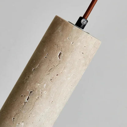 Lampada a Sospensione in Pietra Gialla Stile Giapponese Wabi Sabi per Camera da Letto e Bar
