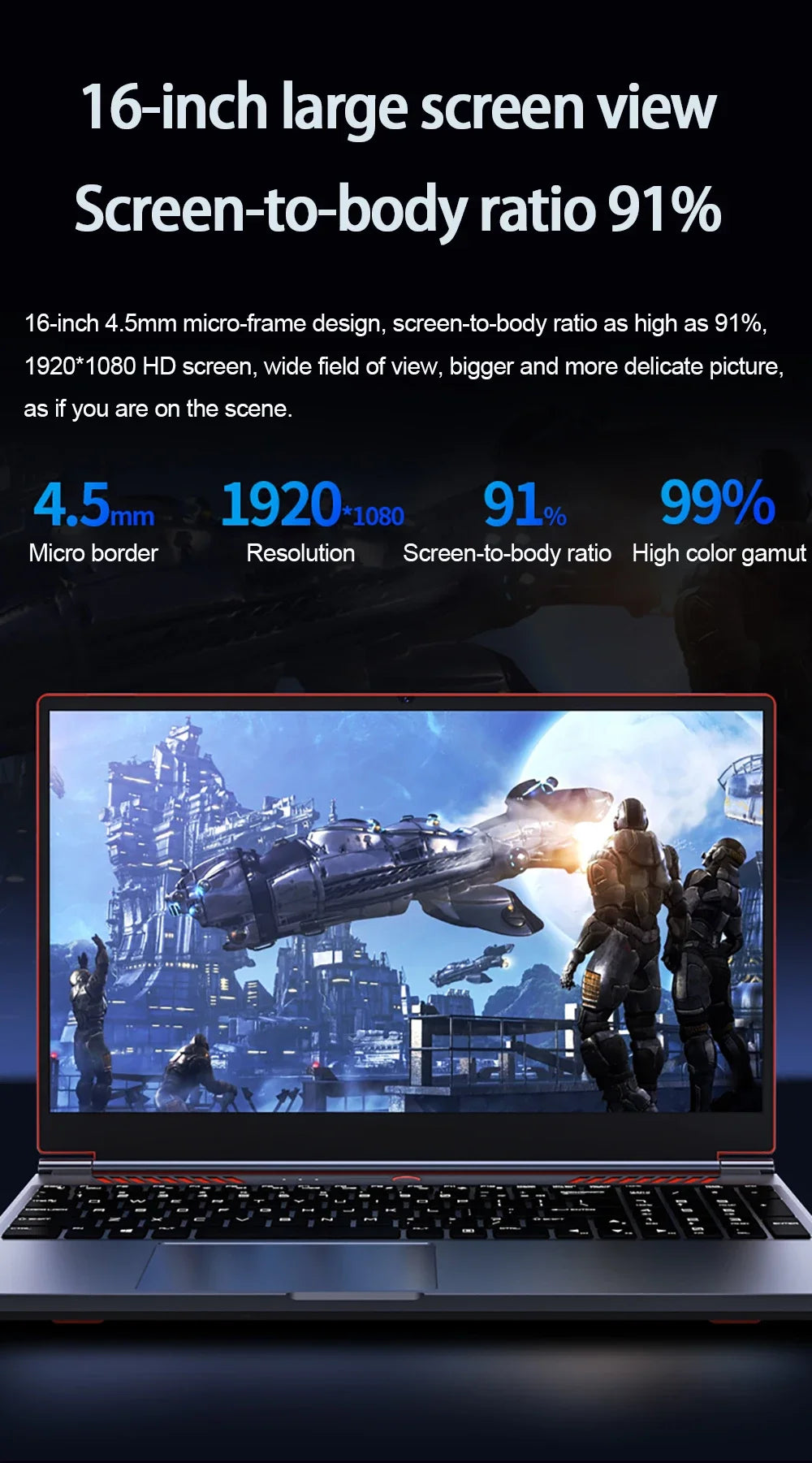 Potente Laptop da Gaming Elite con Schermo 16.1 Pollici, GPU RTX 4050, Processore Intel Core i9, Windows 11, RAM fino a 64GB e SSD 4TB