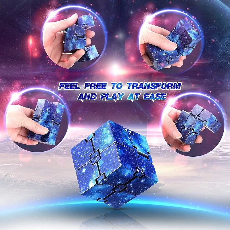Infinity Cube Fidget Antistress Gioco Puzzle Dita Sollievo Ansia Regalo Bambini Autismo