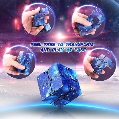 Infinity Cube Fidget Antistress Gioco Puzzle Dita Sollievo Ansia Regalo Bambini Autismo