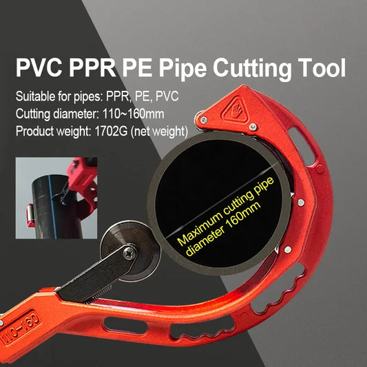 Tagliatubi Manuale a Doppio Uso in Acciaio Legato per Tubi PPR PE PVC Utensile Taglio Plastica