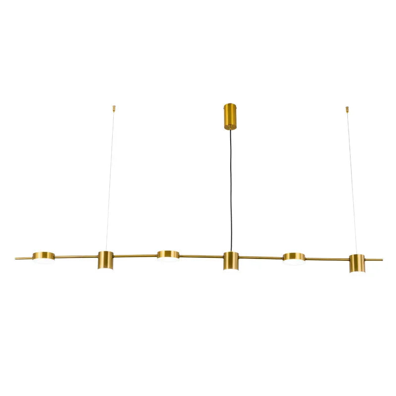 Lampada A Sospensione Postmoderna Tre Teste Per Ristorante In Ferro Nero E Oro Illuminazione Minimal Nordica Di Lusso