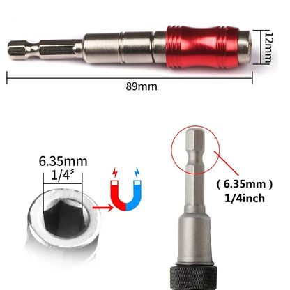 1/4 "Esagonale Anello Magnetico Punte per Cacciavite Trapano Utensili A Mano Punta da Trapano Asta di Prolunga Supporto per Cambio Rapido Guida di Azionamento Vite Punta del Trapano