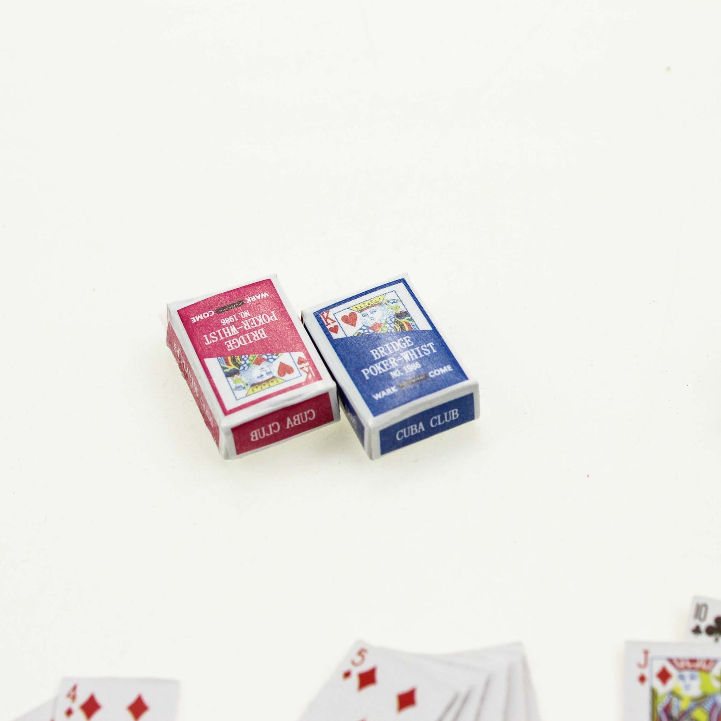 Carte Da Poker Miniatura 1:12 Per Case Delle Bambole Decorazione Casa Kawaii Accessori