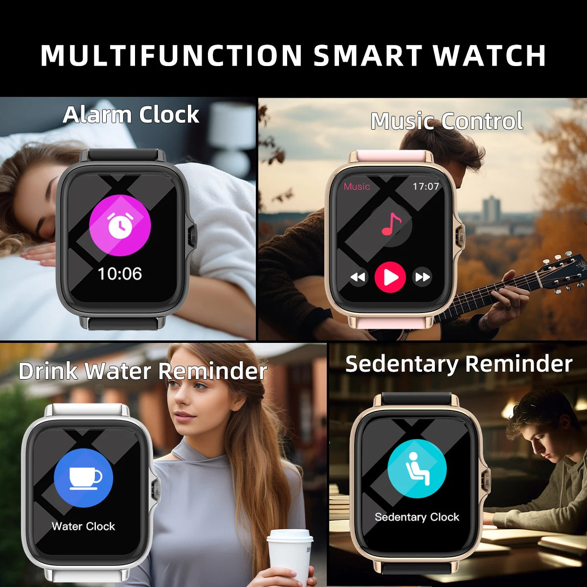 Orologio Smartwatch Impermeabile 1,83 Pollici con Risposta Chiamata Monitoraggio Sonno e Contapassi IPhone e Android