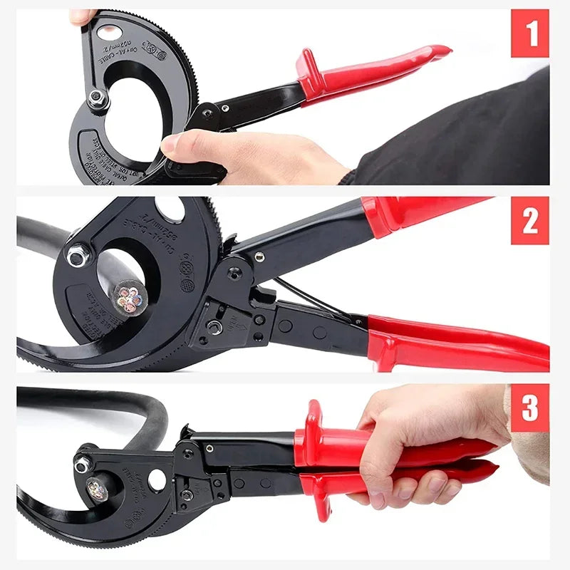 Tagliacavi Cricchetto In Rame E Alluminio Resistente Fino A 400 Mm2 Ideale Per Cablaggi Elettrici HS-520A