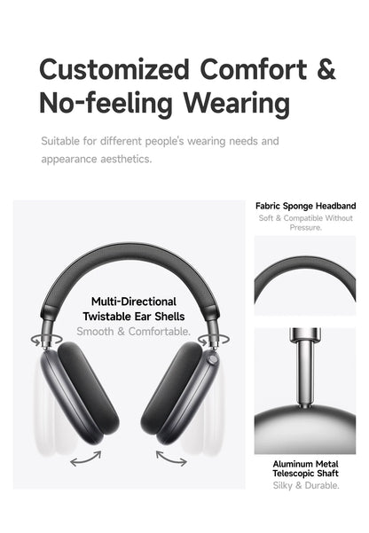 Picun F8 Pro Cuffie Bluetooth Wireless Cancellazione Attiva del Rumore Audio Spaziale 3D e Latenza Bassa