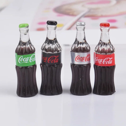Set 4 Pezzi Cola Drink Mini Realistico 32mm Per Casa Delle Bambole Decorazione 1 12