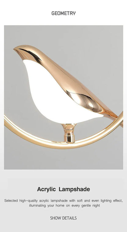 Lampada Sospensione Led Argento Dorato Interni Design Moderno Per Letto e Soggiorno Alimentazione AC 85 265 Volt