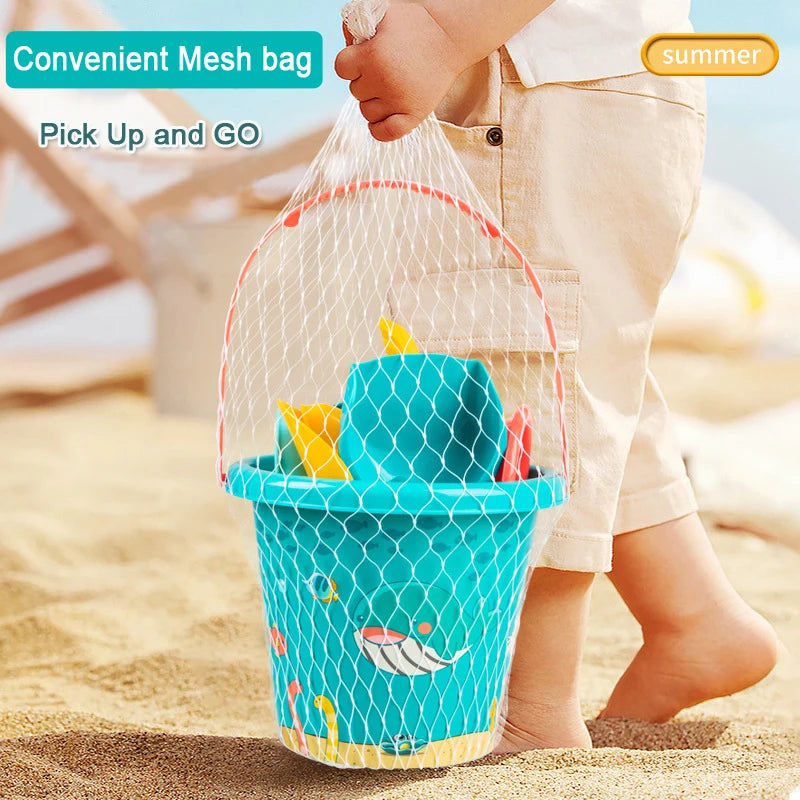 Set Giochi Spiaggia Per Bambini Con Secchiello E Paletta Per Sabbia E Attrezzi Da Acqua Estivi