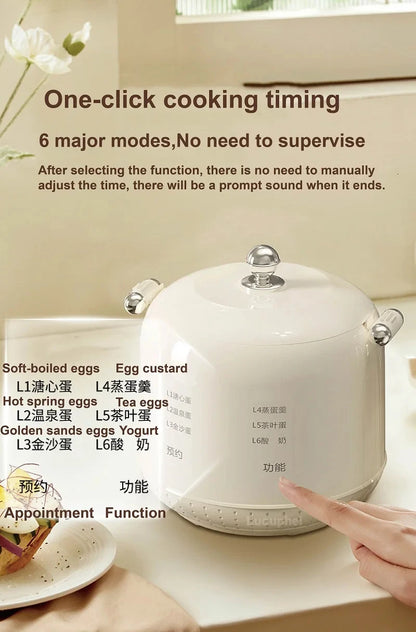 Cuociuova Elettrico Intelligente Multifunzionale 300W Capacità 4 6 Uova Per Colazione Compatto 220V
