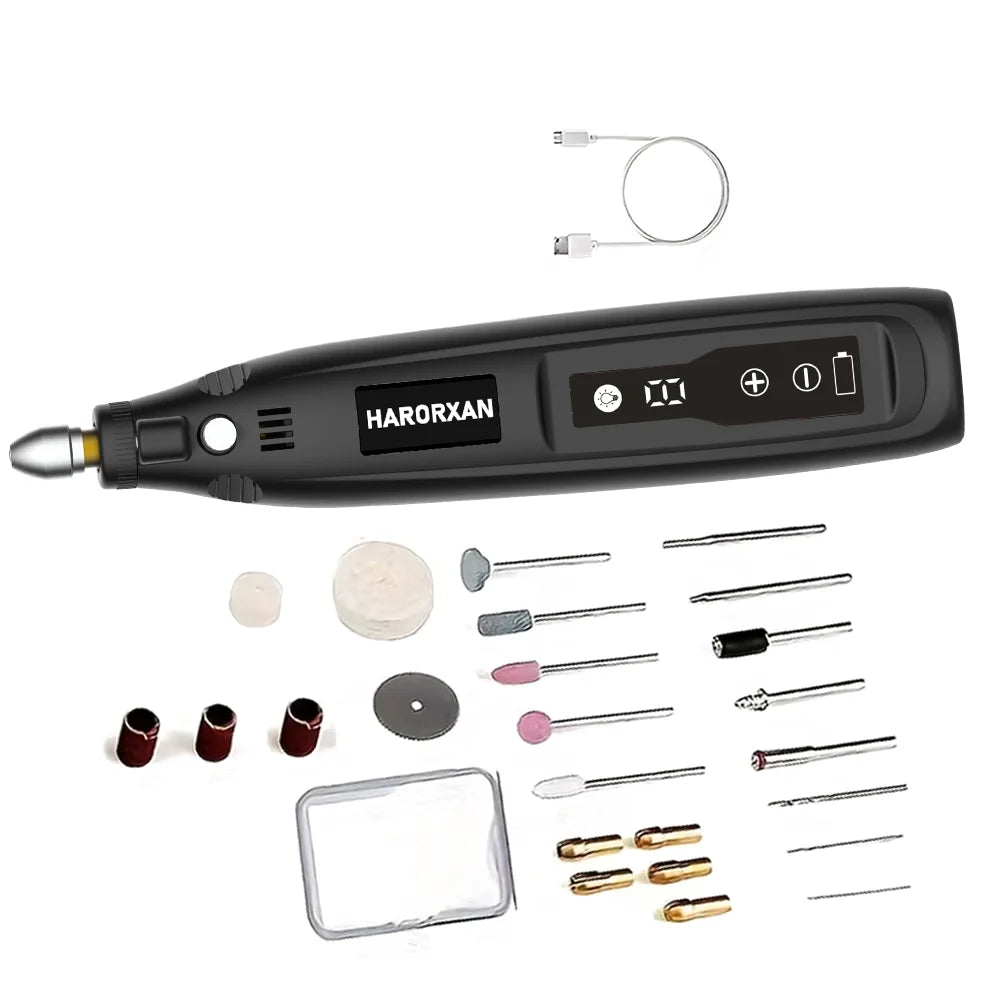 Kit Utensili Rotanti Usb Per Incisione Legno Gioielli Metallo Vetro Fai Da Te Precisione