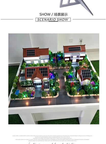 Set Educativo Pannello Solare Miniaturizzato Stampato In 3D Adesivi Personalizzabili Energia Verde