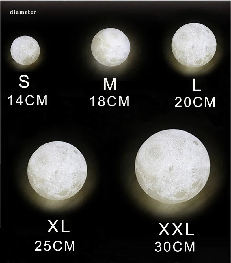 Lampada A Sospensione Forma Di Luna Con Stampa 3D Per Ristorante E Bar Atmosfera Creativa Luce Notturna 110V 220V