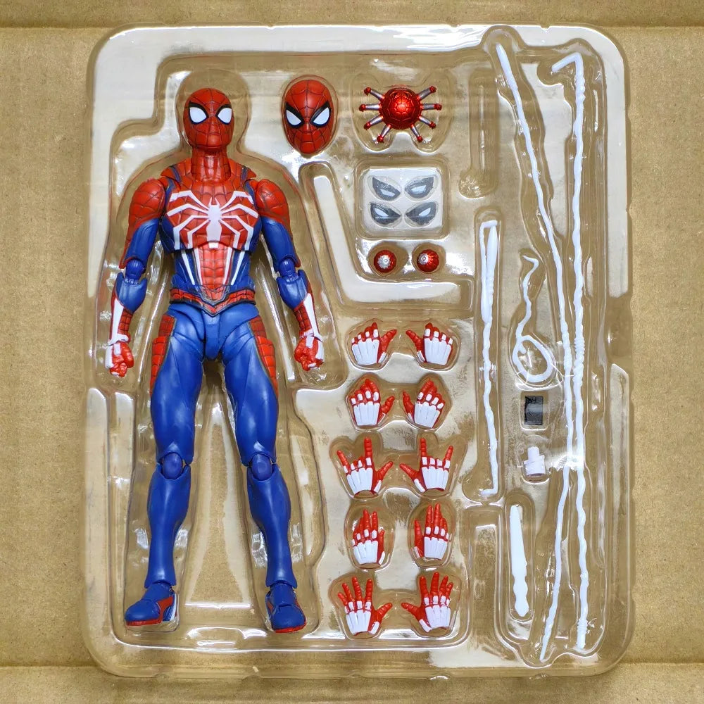 15CM PS4 Spiderman Figura Avengers Spider Man Action Figures Aggiornamento Suit PS4 Game Edition Doll Toys Regalo