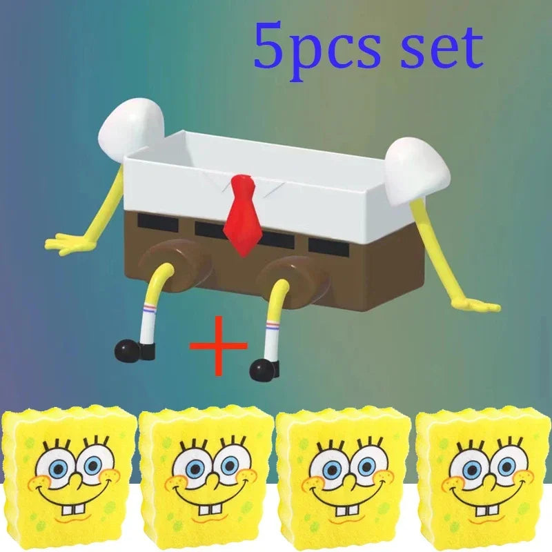Spugna Per Piatti Con Spazzola Integrata SpongeBob Panno Cucina Abrasiva Per Pulizia Efficace