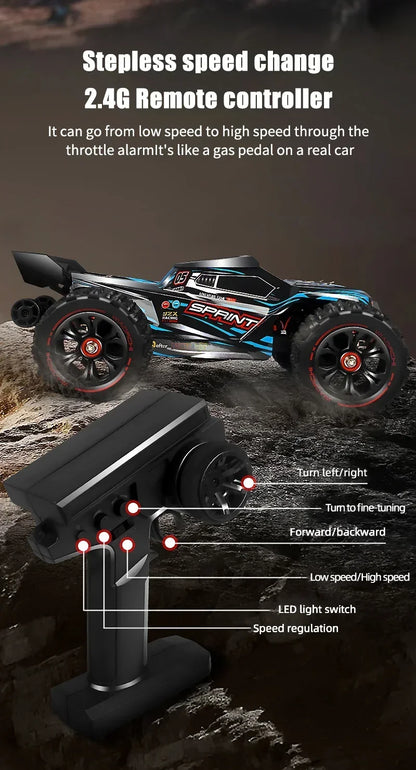 9522PRO 85KM/H Auto RC ad alta velocità Brushless a quattro ruote motrici Off-road Drift 1:16 Auto da corsa professionale 9522 50KM/H Giocattolo per ragazzi