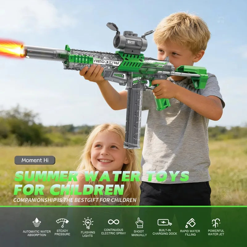 Pistola Ad Acqua Elettrica MK9 Con Luce A Induzione Giocattolo Estivo Per Bambini