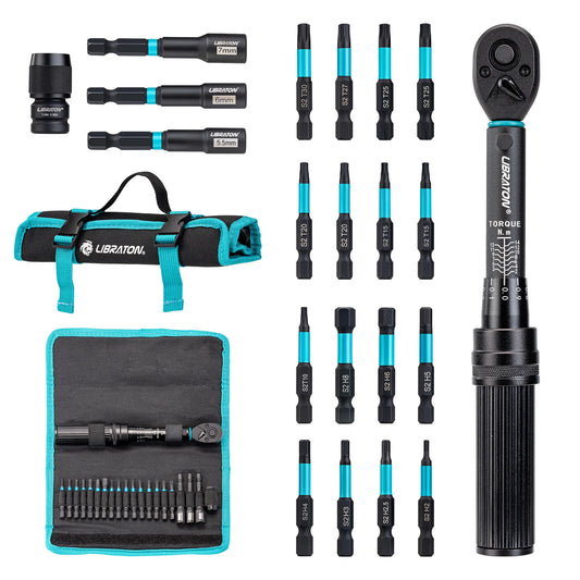 Set Di Chiavi Dinamometriche 0,25 Pollici Da 2 A 14 Nm Per Bici E Moto, 21 Pezzi, Kit Riparazione