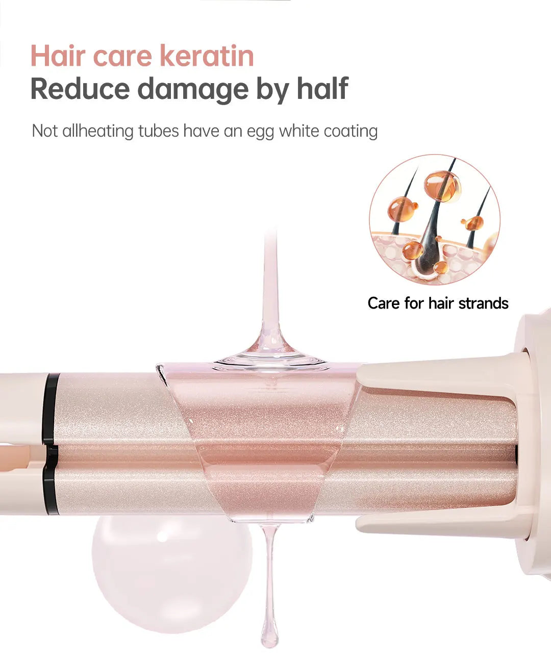 Ferro arricciacapelli automatico professionale Bigodino per capelli rotante a 3 velocità Bacchetta per styling riscaldata in ceramica con strumenti per lo styling per la cura dei capelli agli ioni negativi