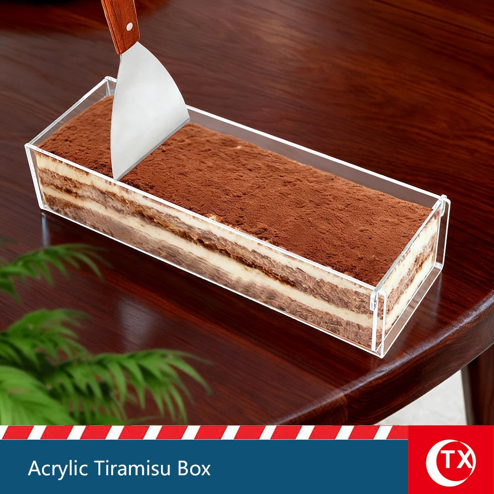 Contenitore Per Tiramisù In Acrilico Trasparente Riutilizzabile Per Pasticceria E Dessert