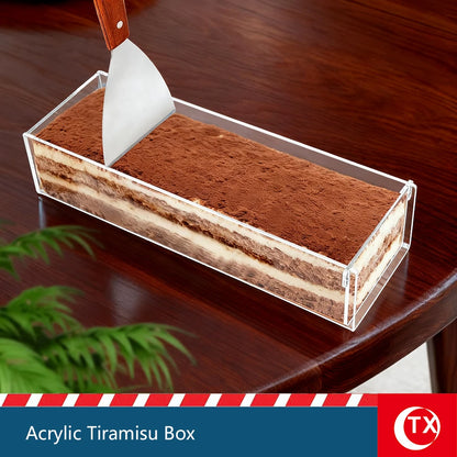 Contenitore Per Tiramisù In Acrilico Trasparente Riutilizzabile Per Pasticceria E Dessert