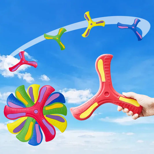 Boomerang Morbido Tre Foglie Disco Volante Esterno Interattivo Per Bambini Adulti
