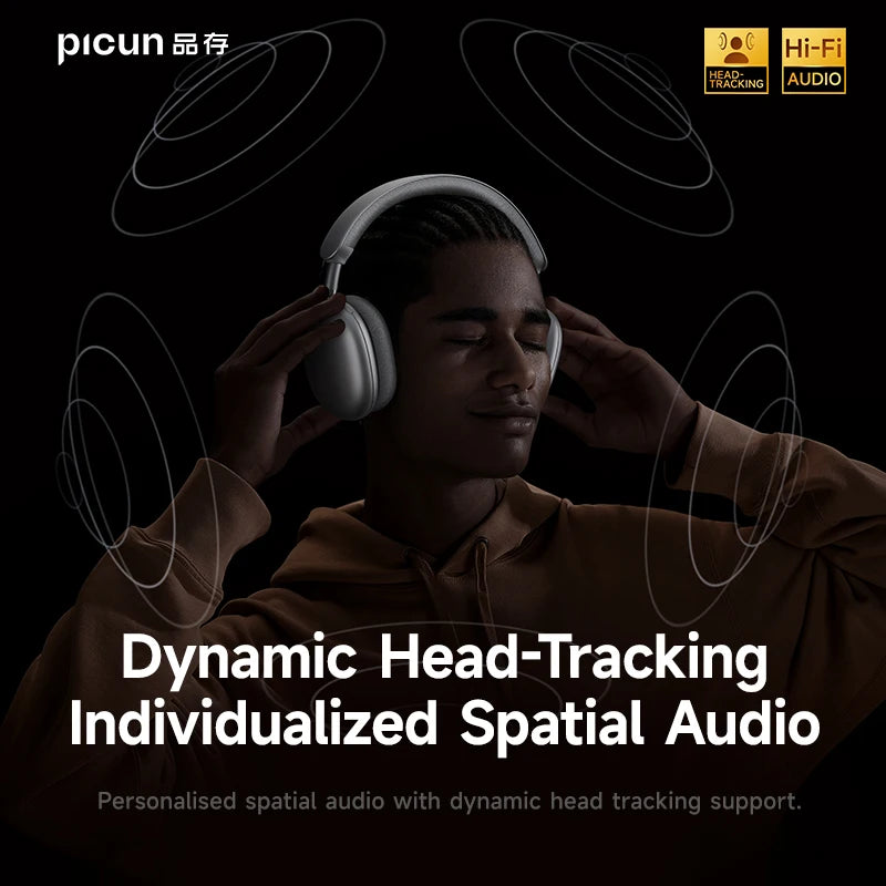 Picun F8 Pro Cuffie Bluetooth Wireless Cancellazione Attiva del Rumore Audio Spaziale 3D e Latenza Bassa
