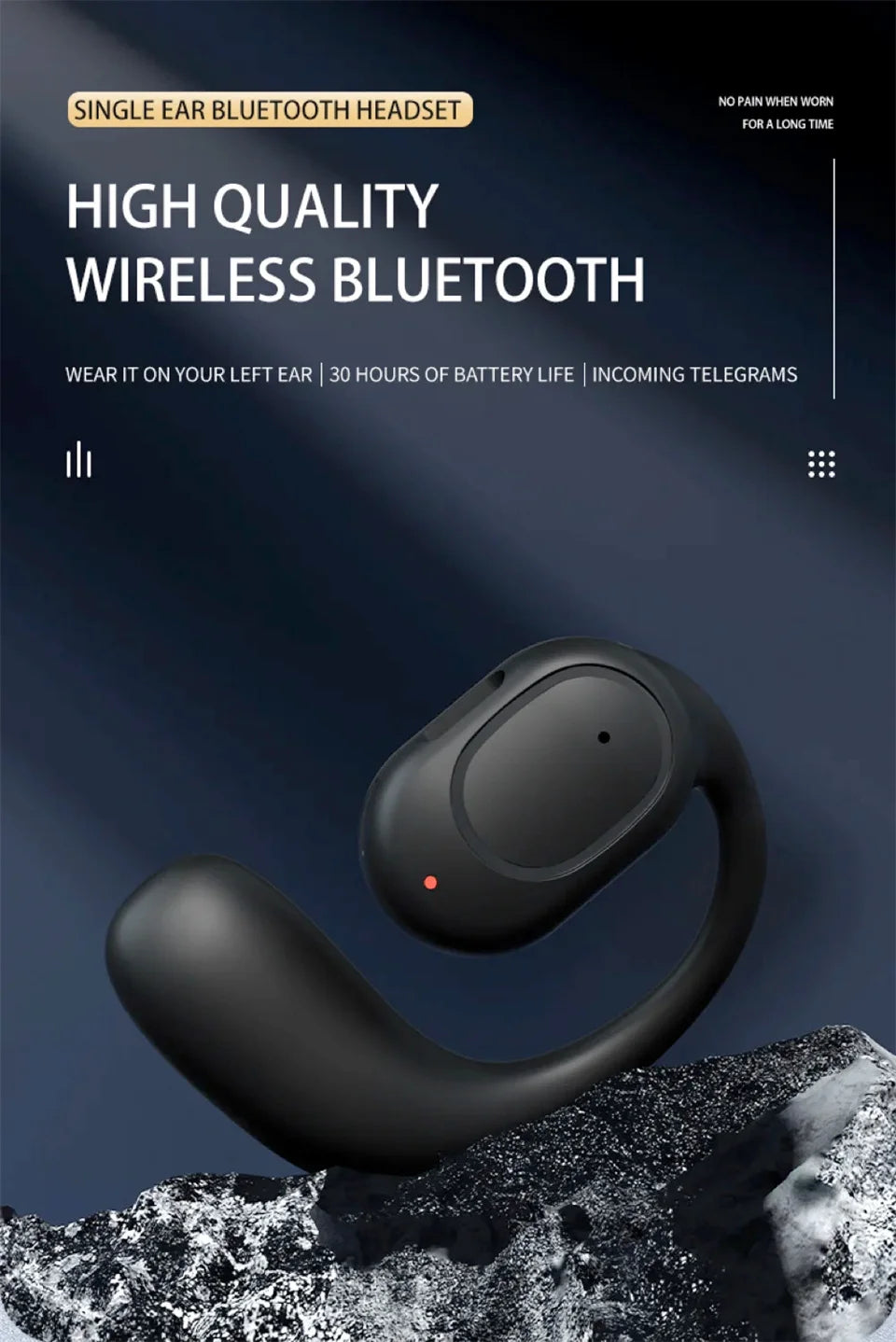 Auricolari Bluetooth Cuffie Wireless con Microfono Integrato Cancellazione Attiva del Rumore Vivavoce Impermeabili