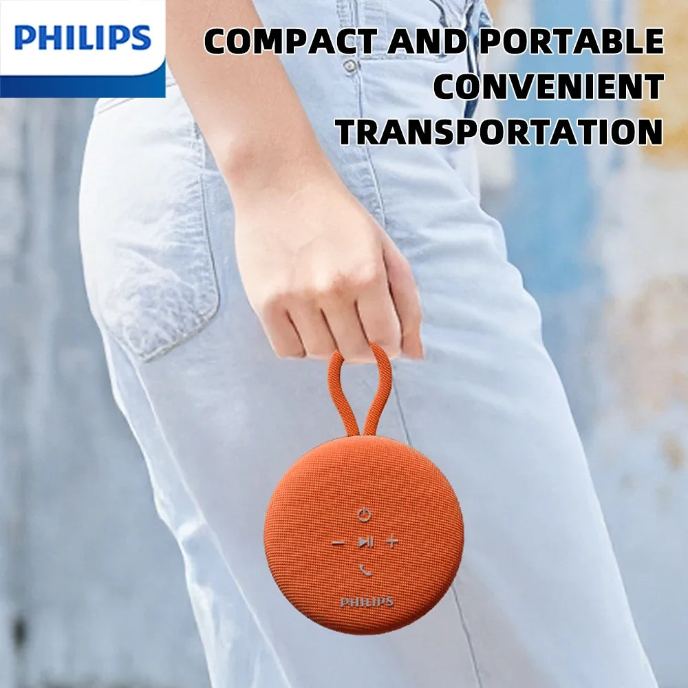 Philips TAS1120 Altoparlante Bluetooth da 800 mAh, cassa audio impermeabile per interni ed esterni con ventosa e cordino, altoparlante portatile per esterni