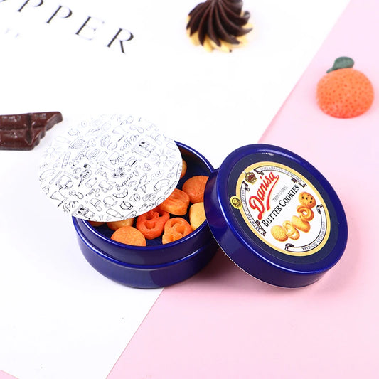 Set Accessori Cucina Miniatura 1 12 Scatola Latta Blu Per Casa Delle Bambole Decorazione Giocattolo Regalo