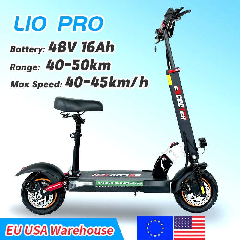 L10 Pro Scooter Elettrico 800W Motore 48V16Ah Autonomia 40-60Km Pieghevole Per Adulti Velocità Massima 45Km/h