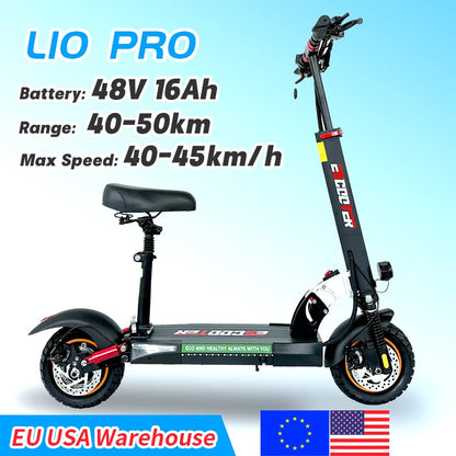 L10 Pro Scooter Elettrico 800W Motore 48V16Ah Autonomia 40-60Km Pieghevole Per Adulti Velocità Massima 45Km/h