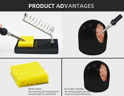 Punte Per Saldatore Kit Spazzola Detergente Per Filo E Supporti Per Riparazioni Saldatura BeBosLook