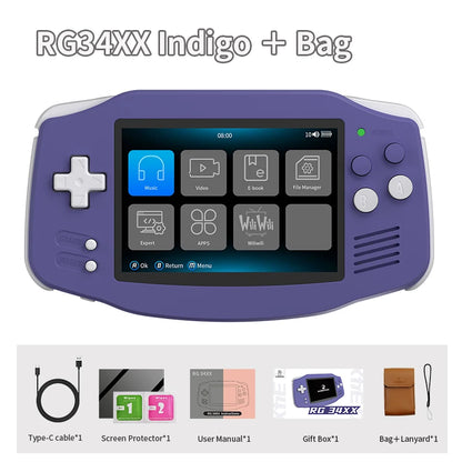 ANBERNIC RG 34XX Console di gioco portatile Schermo IPS 720*480 da 3,4 pollici Linux 64 bit 3500 mAH Bluetooth RG34XX Lettori di videogiochi retrò