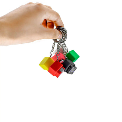 Clicker Antistress Stampato 3D Tema Minecraft Per Tastiere Meccaniche Con Feedback Tattile Portachiavi