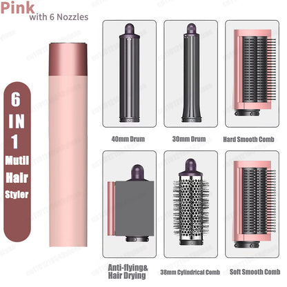 Nuovo Multil Hair Styler Asciugacapelli automatico per arricciare Asciugacapelli ad aria calda/fredda 1300W Piastra per capelli Curling Barrel Spazzola Asciugacapelli per salone