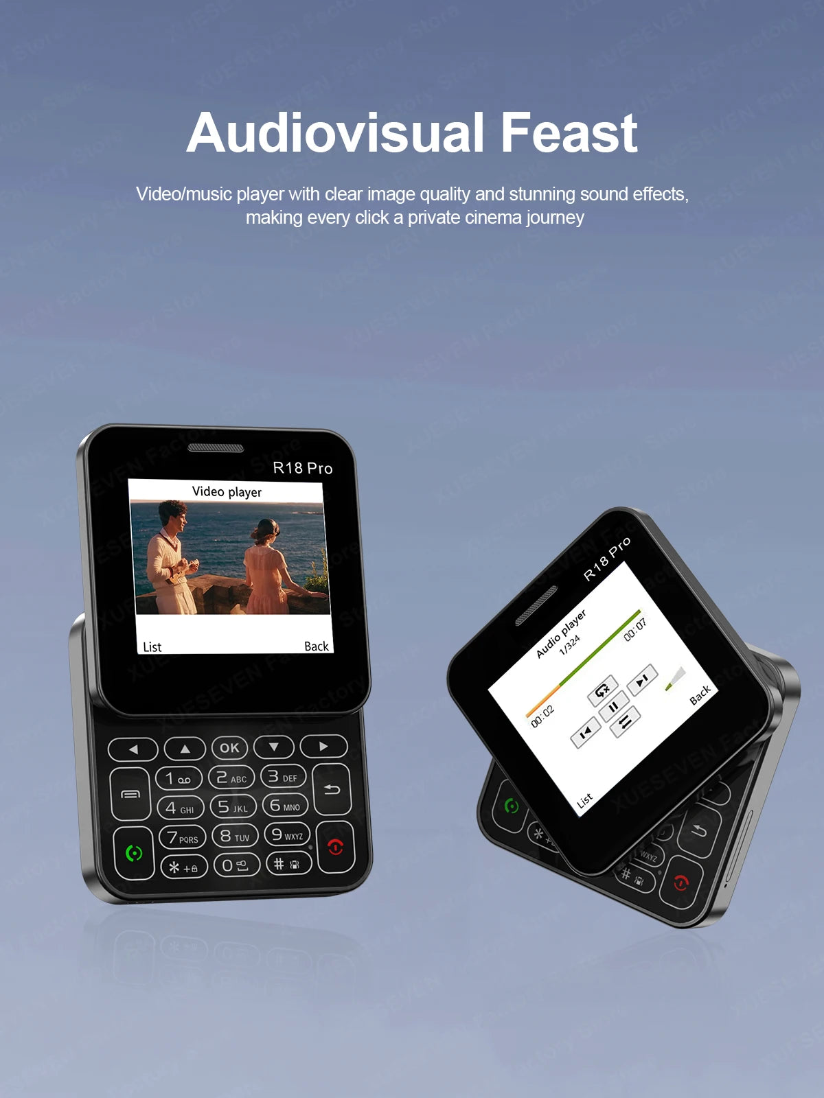 Telefono Mini Dual Sim Con Schermo Rotante Da 2,4 Pollici Slider Torcia E Funzione Blocco Contatti
