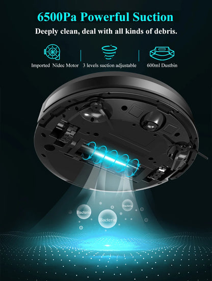 Aspirapolvere Robot Abir X8 con Laser Mappatura LiDAR SLAM e Zone Pulizia Multiplano