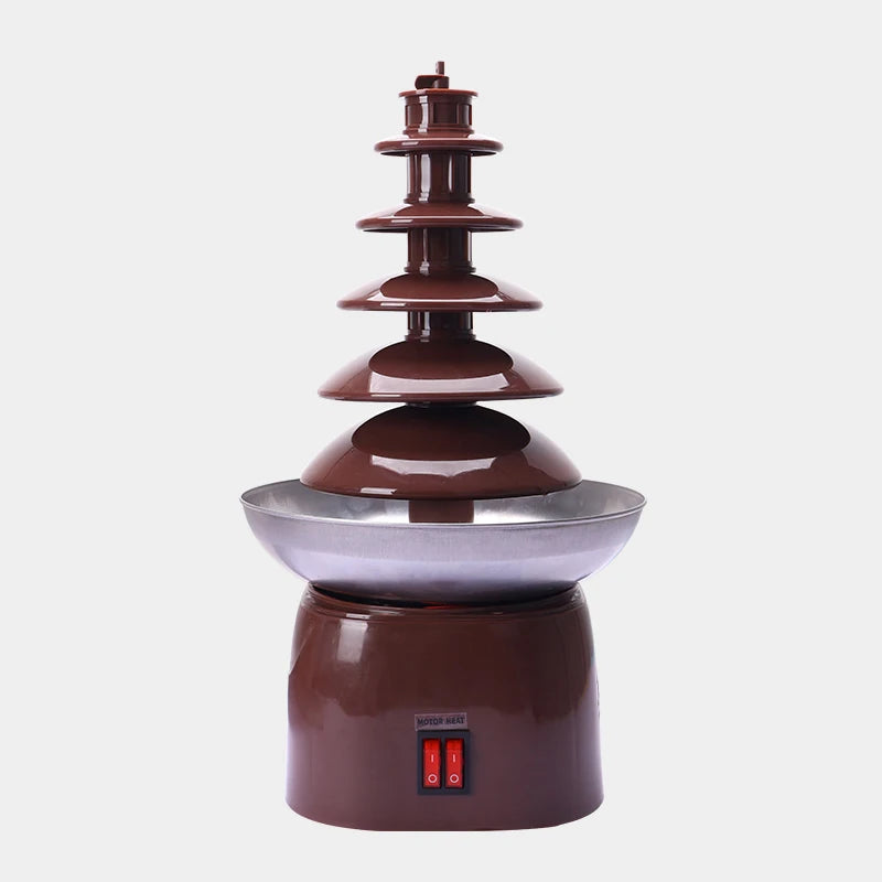 Fontana Di Cioccolato Elettrica Portatile A 5 Livelli In Acciaio Inox Per Feste In Casa