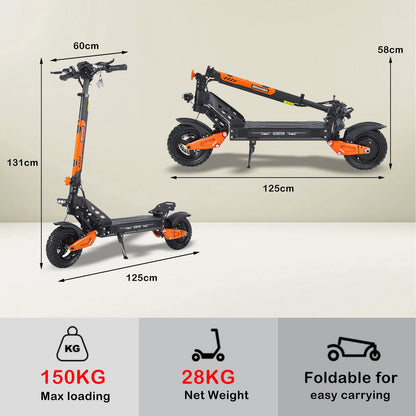 Scooter Elettrico Fuoristrada Con Sedile 1200W 48V 21Ah Batteria NFC Autonomia 40-60 Km