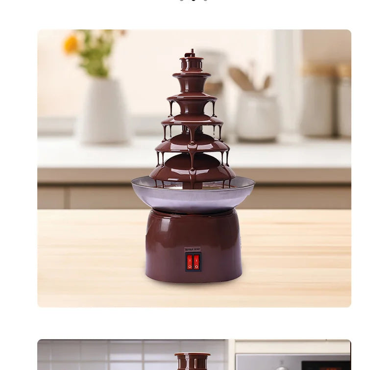 Fontana Di Cioccolato Elettrica Portatile A 5 Livelli In Acciaio Inox Per Feste In Casa