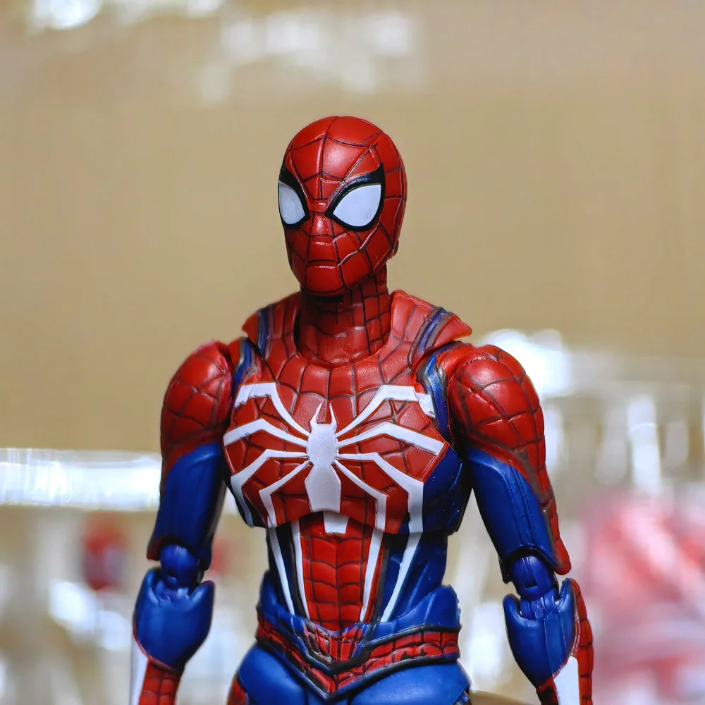 15CM PS4 Spiderman Figura Avengers Spider Man Action Figures Aggiornamento Suit PS4 Game Edition Doll Toys Regalo