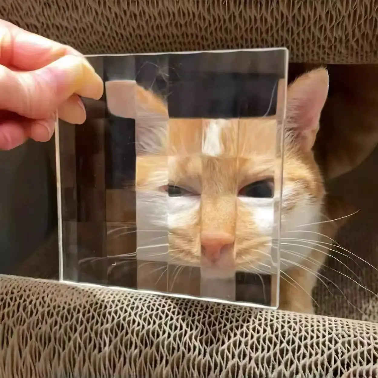 Strumento fotografico pixel Mosacche acriliche trasparenti per portachiavi e condividere le tue ricordi di viaggio Lente a mosaico