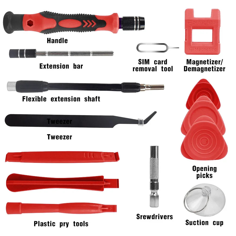 Set Cacciaviti Di Precisione 115 In 1 Magnetici Per Riparazioni Laptop MacBook Smartphone