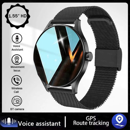 Orologio Intelligente Alla Moda Con Schermo Da 1,55 Pollici Hd Controllo Chiamate Bluetooth E Monitoraggio Attività