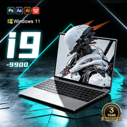 LENO NUOVO Laptop da 15.6 pollici Intel Core i9-9900 32GB 2TB Windows 11 Computer da gioco PC Gamer per ufficio Notebook ultra sottile 1920*1080 HD
