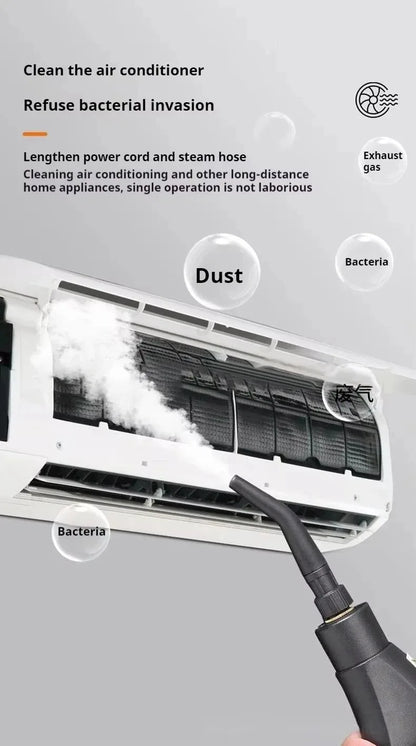 Pulitore a vapore da 1,2 litri Sterilizzazione ad alta temperatura Aria condizionata Cappa da cucina Pulitore a vapore per casa/auto 220 V/110 V Spina UE/USA
